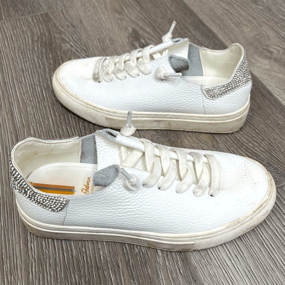 Sam Edelman white sneakers with bling sparkle‎ child size 13